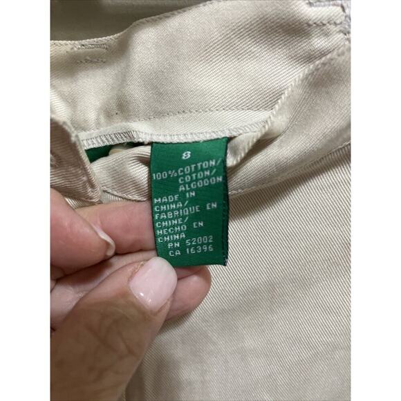 LIZGOLF Liz Claiborne Golf Shorts Womens Size 8 Beige Vintage High Rise Pleate - Picture 7 of 8